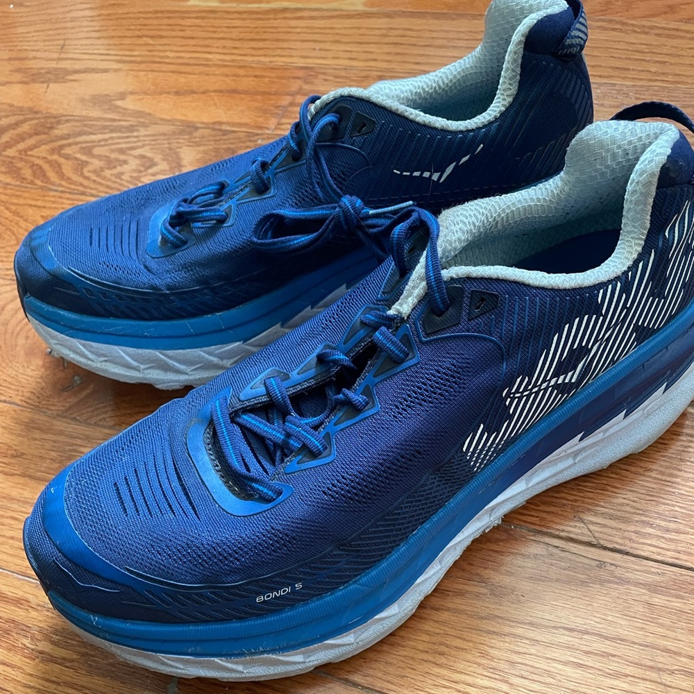 Hoka Bondi 5 Running Walking Athletic Sneakers M Width Mens Size 10.5 US, 10 UK